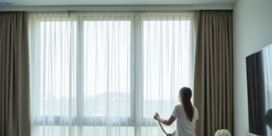 Delicate sheer drape cleaning auburn-vic Matty Curtain Cleaning