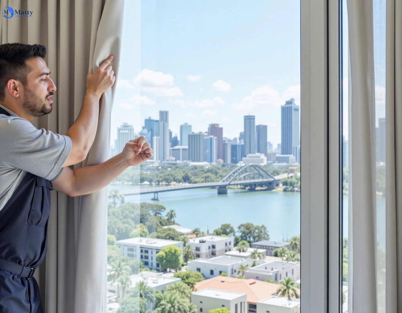 Professional curtain steam cleaning service auburn-vic QLD by Matty Curtain Cleaning