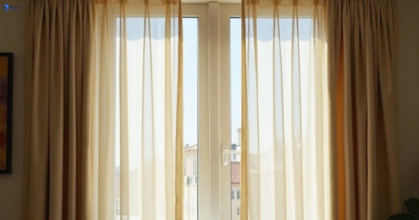 Dull dusty drapes in auburn-vic before professional cleaning